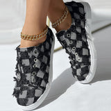 Xajzpa - Black Casual Patchwork Round Comfortable Shoes