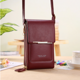 Xajzpa - Solid Color PU Leather Crossbody Bags For Women Female Shoulder Simple Bag Lady Mini Touchable Phone Purses And Handbags