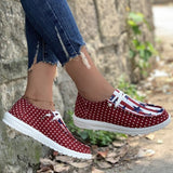 Xajzpa - Red Casual Patchwork Printing Round Comfortable Shoes
