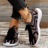 Xajzpa - Black Casual Sportswear Daily Patchwork Frenulum Round Comfortable Out Door Shoes