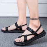 Xajzpa - Summer Men Sandalias Hombre Gladiator Sandals for Male Summer Roman Beach Shoes Flip Flops Slip on Flats Slippers Slides