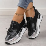 Xajzpa - Black Casual Sportswear Patchwork Contrast Round Comfortable Out Door Shoes