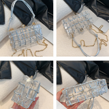 Xajzpa - Transparent Acrylic Handbag Solid Color Plaid Simple Shoulder Bag Versatile Coin Purse