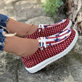 Xajzpa - Red Casual Patchwork Printing Round Comfortable Shoes