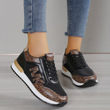Xajzpa - Black Casual Sportswear Daily Patchwork Printing Round Comfortable Out Door Sport Shoes