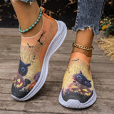 Xajzpa - Light Yellow Casual Sportswear Daily Patchwork Printing Rhinestone Round Comfortable Out Door Shoes