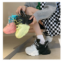 Xajzpa - Autumn Women Chunky Sneakers New Design Colorful Woman Shoes Thick Sole Fashion Girls Platform Sneakers Ladies Sport Shoes