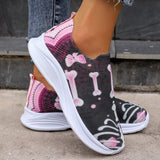 Xajzpa - Purple Casual Patchwork Printing Round Comfortable Out Door Shoes