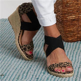 Xajzpa - Summer Round Toe High Heel Wedge Casual Ladies Sandals