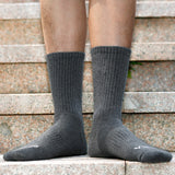 Xajzpa Men Thick Breathable Cotton Cushion Crew Outdoor Sports Hiking Trekking Socks Work Boot Socks For Men 37-46 EU