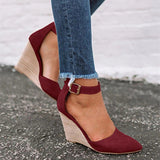 Xajzpa - Classic Ankle Strap Wedge Shoes