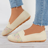 Xajzpa - Women Breathable Knit Ballet Flats Soft Mesh Walking Shoes