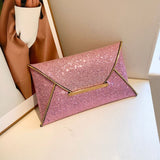 Xajzpa - Stylish Glitter Clutch Wallet Flap Coin Purse Lightweight Portable Evening Bag For Party