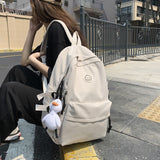 Xajzpa - All-match Simple Women's Backpack Bag Korean Harajuku Cute Small Backpacks for Women Waterproof Nylon School Bags Ladies New