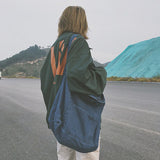 Xajzpa - New Denim Bag Neutral And Women Canvas Bag Large Shopping Bag Art Student Bag Unisex Shoulder Bag