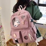 Xajzpa - Muti-Pocket Women Backpack Nylon School Bag Backpacks for Teenage Girls Fashion College Student Back Pack Mochila Feminina
