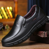 Xajzpa - Men's Genuine Leather Shoes 38-46 Head Leather Soft Anti-slip Rubber Loafers Shoes Man Casual Real Leather Shoes