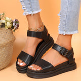 Xajzpa - Buckle Detail Flatform Ankle Strap Sandals