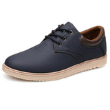 Xajzpa - Men Leather Casual Shoes Men Summer Brand Comfortable Flat Shoes for Men Trendy Sneaker Men Oxfords Shoes