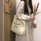 Xajzpa - Shopper Bag Canvas Tote Bag Aesthetic Ecobag Beastrs Shopping Bags Given Anime Fabric Kawaii White Hand Bags