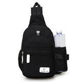 Xajzpa - Men Nylon Outdoor Sport Shoulder Small Bag Crossbody Chest Pack Backpack Canvas USB Charging Sports Crossbody Handbag