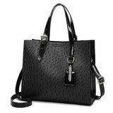 Xajzpa - Fashion Ostrich print women handbag Pu Leather female Shoulder Bags Large Capacity Messenger Bags Grace Designer Ladies big Tote