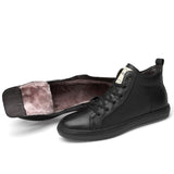 Xajzpa - Men Genuine Leather Shoes Simple Flats