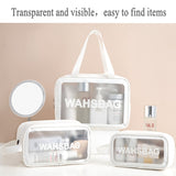 Xajzpa - Travel Storage Toiletry Organize Women Waterproof PVC Cosmetic Portable Bag Transparent  Zipper Make Up Case Female Wash Kit