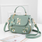 Xajzpa - Fashion Embroidery Female Bag New Handbags Small Bag Sweet Lady Shoulder Bag High Quality PU Leather Messenger Bag