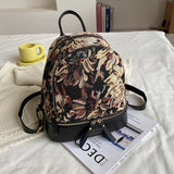 Xajzpa - Designer Small Women Backpack Soft Flower Pattern Mini Female Shoulder Bags School Backpacks Bag for Teenage Girls Purses