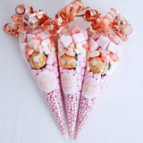 Xajzpa - Wedding Welcome Bags 50pcs Candy Bag Wedding Birthday Party Favors Candy Cellophane Cone Storage Bags Girl 1st Birthday Decorations Organza Pouches