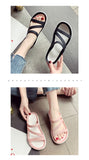 Xajzpa - Summer Thicken Sandals Slip on Woman Croc Anti-Skid Hole Jelly Shoes Flat Garden Beach Shoes House Slippers