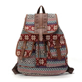 Xajzpa - Women Printing Backpack Canvas School Bags For Teenagers Large Shoulder Bag Weekend Travel Rucksack High Quality