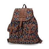 Xajzpa - Women Printing Backpack Canvas School Bags For Teenagers Large Shoulder Bag Weekend Travel Rucksack High Quality