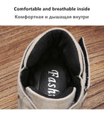 Xajzpa - Big Size Men's Boots Breathable Men's Genuine Leather Boots Soft Sole Comfortable Men's Ankle Boots Outdoor Men's Casual Shoes