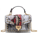 Xajzpa - Brand Women Studded Graffiti Crossbody Bags Fashion Shoulder Bag For Ladies Female Luxury Designer Handbags High Quality