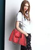 Xajzpa - Fashion New Women's Chain Shoulder Bag Large Capacity Crossbody Tote Bag Female Foldable Solid Color Handbags Shopping Bags