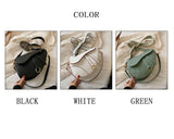 Xajzpa - New Women's Bag Leisure Saddle Bag Pu Solid Color Diagonal Bag Fashion Easy Matching Lady Handbags