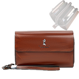 Xajzpa - Double zipper men's wallet Retro luxury clutch bag leather wallet Organizer big capacity passport cover male portefeuille homme