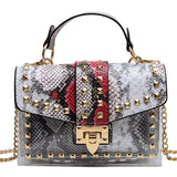 Xajzpa - Brand Women Studded Graffiti Crossbody Bags Fashion Shoulder Bag For Ladies Female Luxury Designer Handbags High Quality