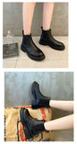Xajzpa - 2023 New Fashion Boots Women Warm Winter Boots 4cm Heel Boots for Woman Platform Black Basic Slip on Women Shoes Botas