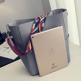 Xajzpa - Brand Designer Women Handbag and purse Large Capacity Colorful Strap Shoulder Bag PU Leather Bucket Crossbody Bags big Totes