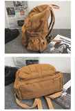 Xajzpa - Vintage Casual Backpack Women Travel Bag Fashion High Capacity Solid Color Women's Backpack Student Zipper School Bag