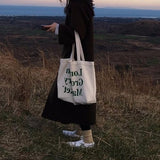 Xajzpa - Shopper Bag Canvas Tote Bag Aesthetic Ecobag Beastrs Shopping Bags Given Anime Fabric Kawaii White Hand Bags