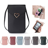 Xajzpa - Bag For Women Touch Screen Cell Phone Purse Smartphone Wallet Shoulder Strap Handbag PU Leather Casual Solid Crossbody Bags