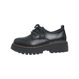 Xajzpa - Women Shoes Autumn Round Toe Female Footwear All-Match Loafers With Fur Clogs Platform Casual Sneaker British Style Oxfords Fall