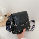 Xajzpa - New Women's Handbag PU Leather Quality Messenger Crossbody Bag Retro Heart-Shaped Lock Women's Bag Shoulder Bag
