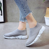 Xajzpa - Summer women&#39;s sneakers Vulcanized Shoes Sock Sneakers Women Slip On Flat Shoes Women Plus Size Loafers ladies shoes