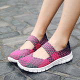Xajzpa - Summer Women Shoes Lady hand made Flats Sneakers Breathable Lightweight Women Flat Shoes Manual Woven Shallow Women Casual Shoes