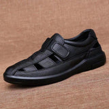Xajzpa - New Summer Sandals Men's Fashion All-match Soft Bottom Soft Leather Non-slip Breathable Baotou Roman Sandals Tide